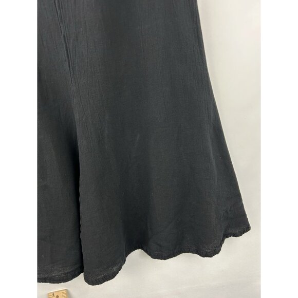 OH MY GAUZE Skirt Size 1 Crinkle Mermaid Flared Maxi A-Line Elastic Waist Black - Picture 11 of 11